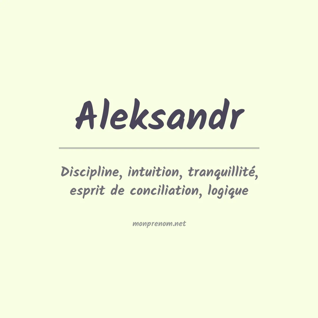 Prénom Aleksandr
