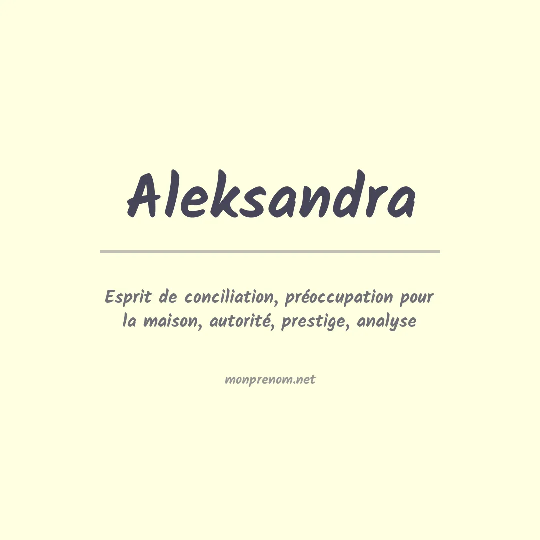 Prénom Aleksandra