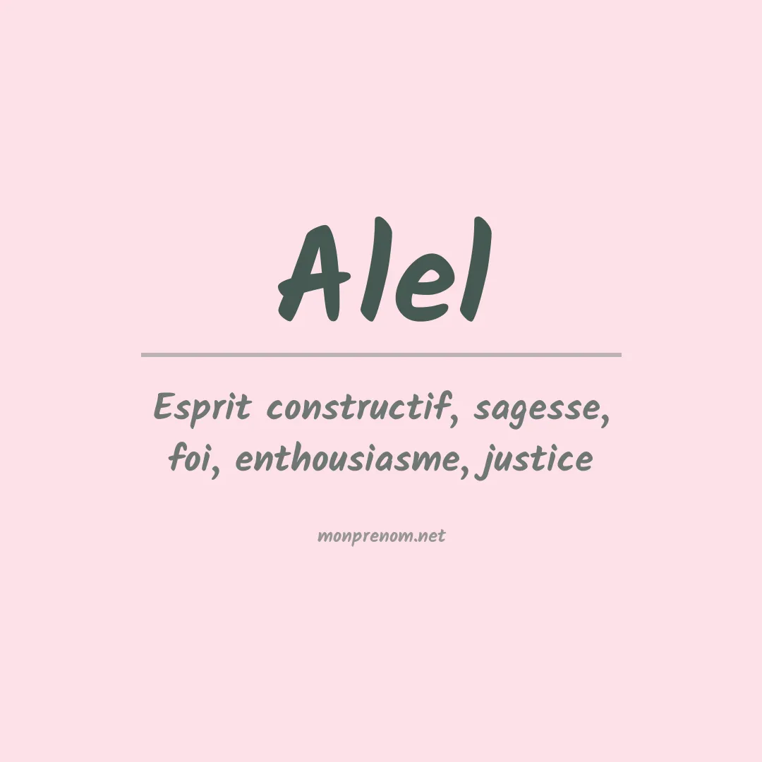 Signification du prénom Alel