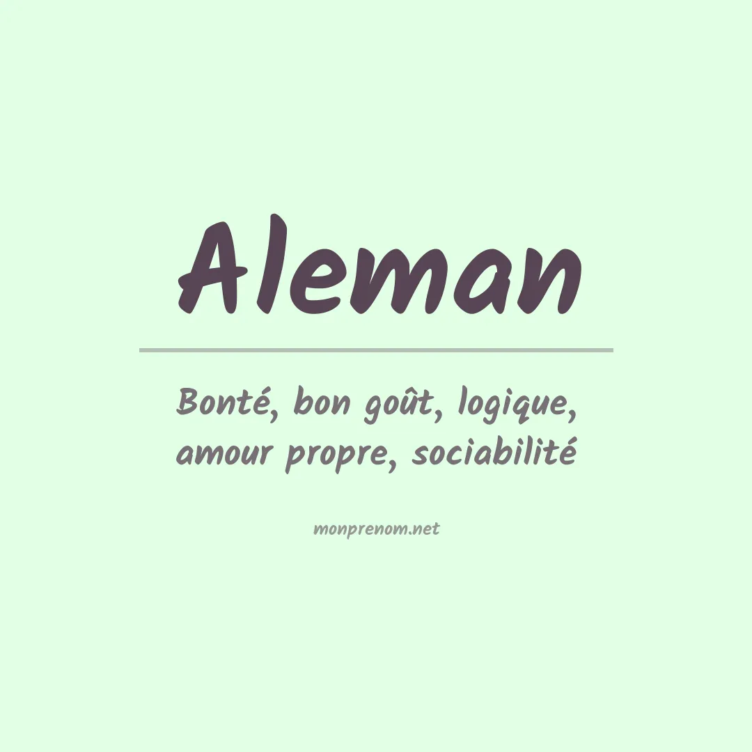 Prénom Aleman