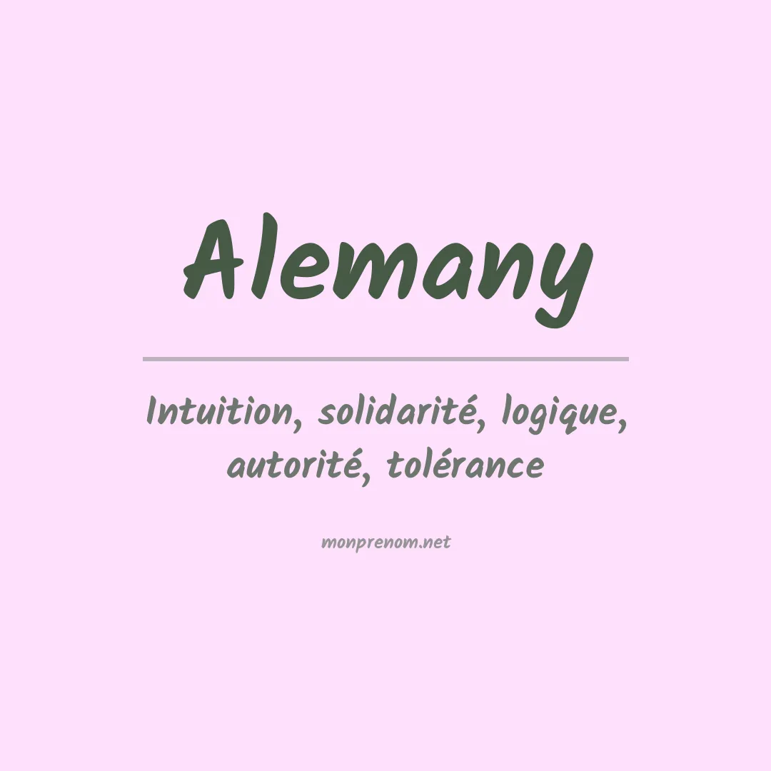 Prénom Alemany