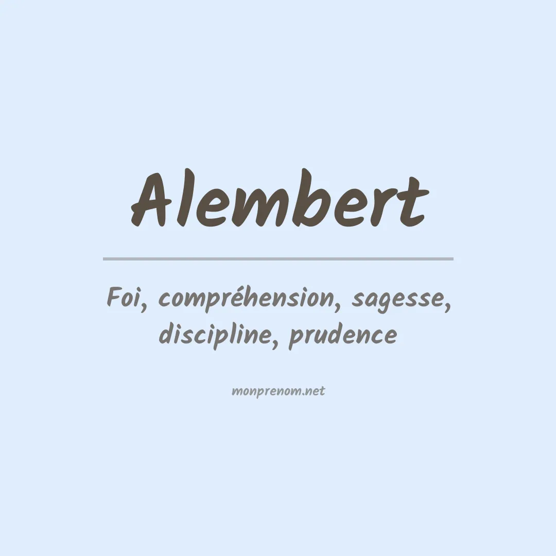 Signification du prénom Alembert
