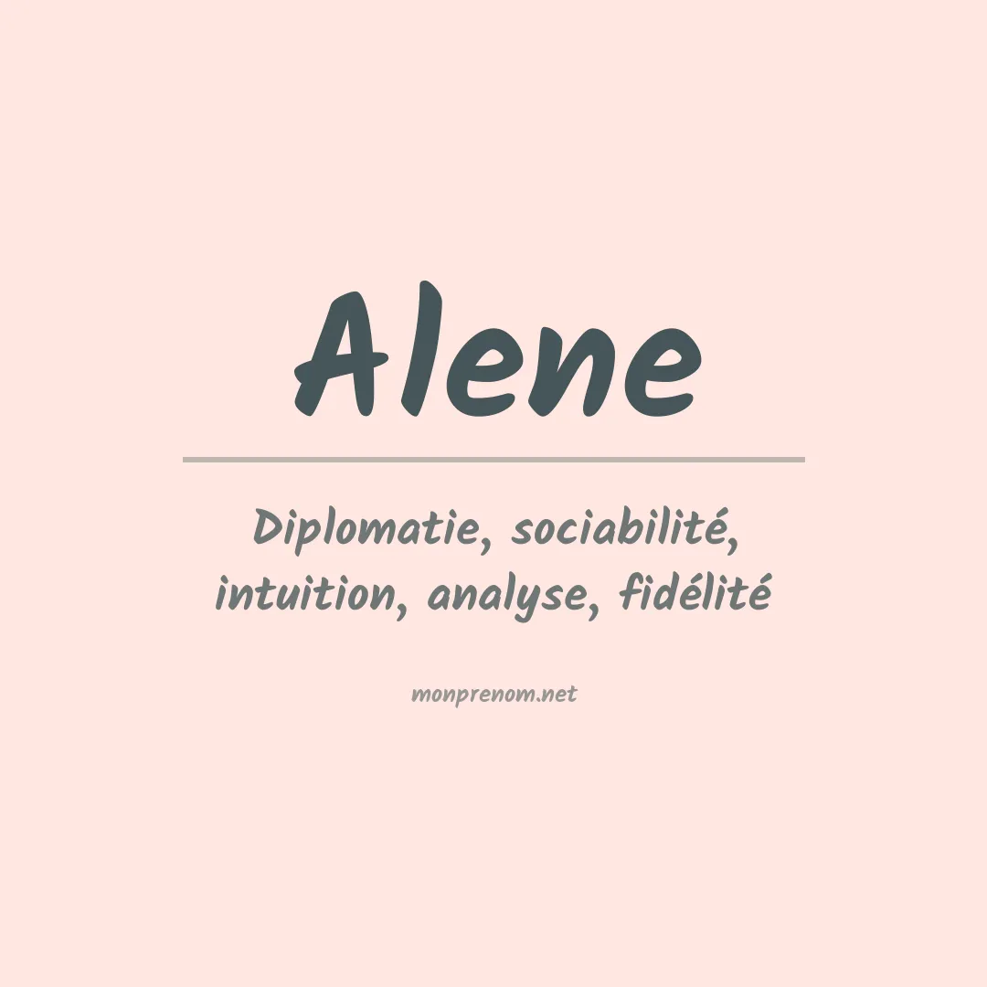Signification du prénom Alene