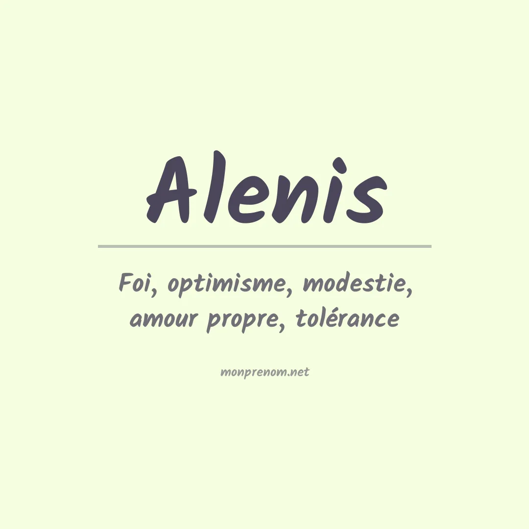 Signification du prénom Alenis