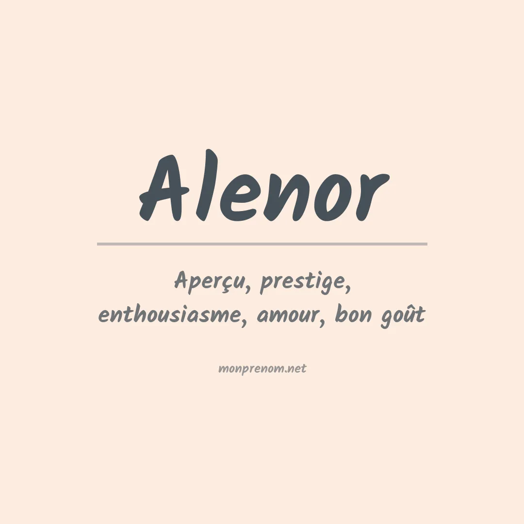 Prénom Alenor