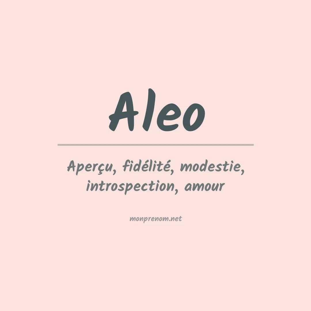 Prénom Aleo