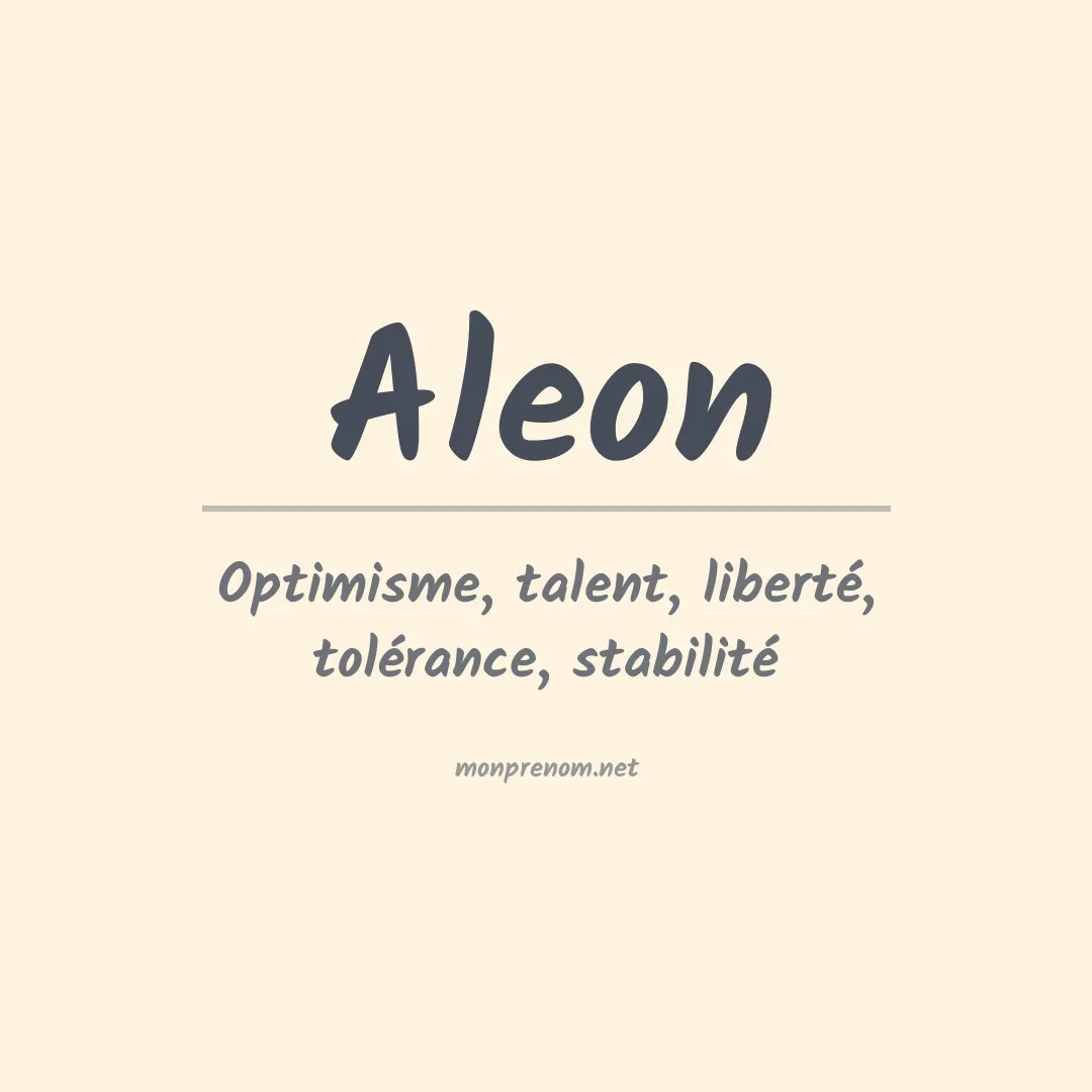 Prénom Aleon