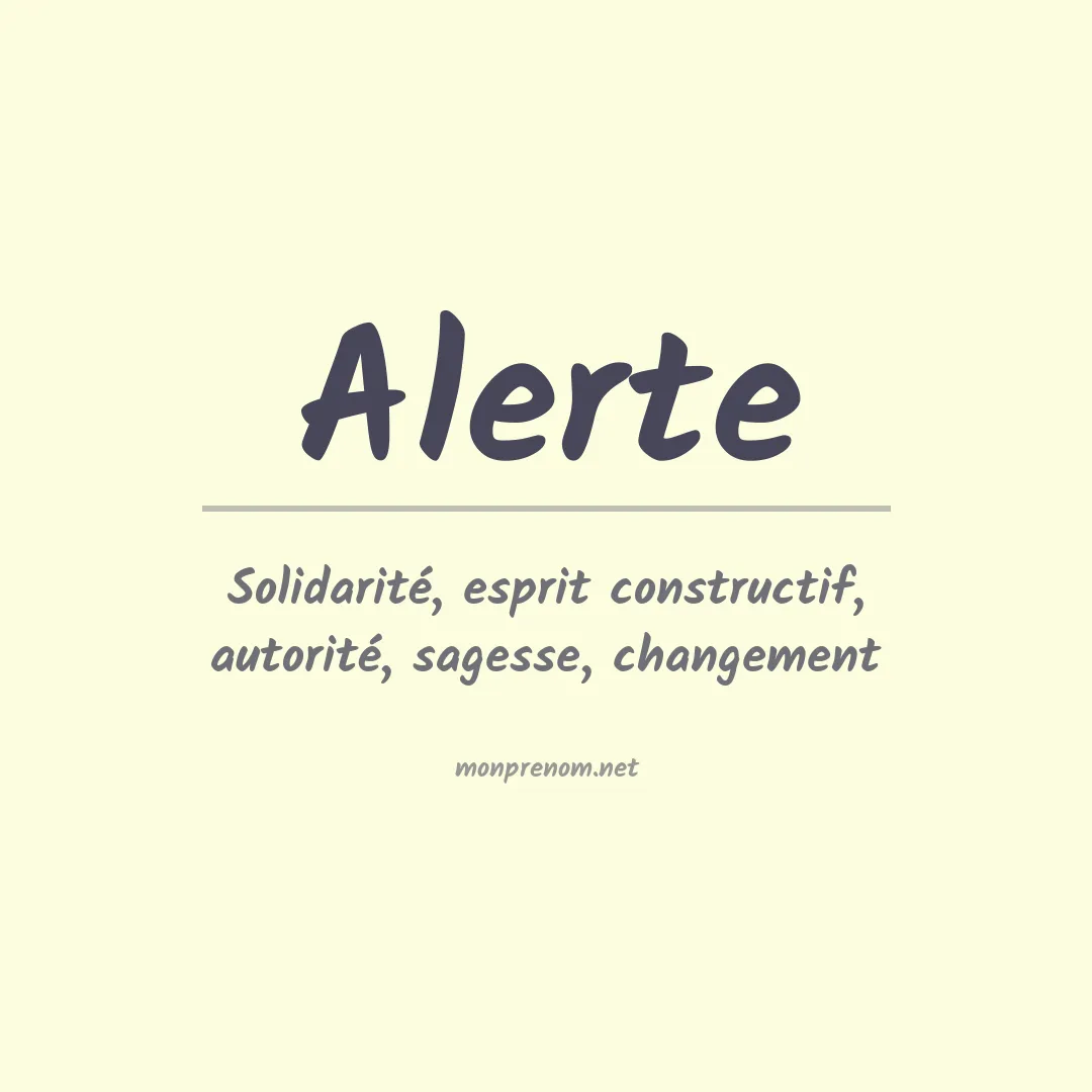Prénom Alerte