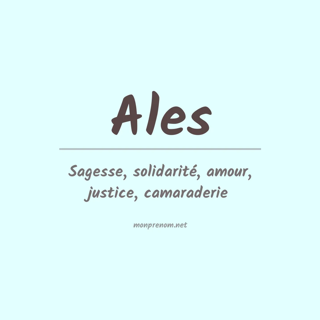 Prénom Ales