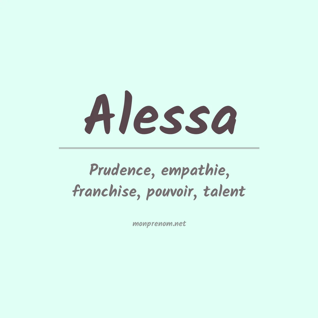 Prénom Alessa