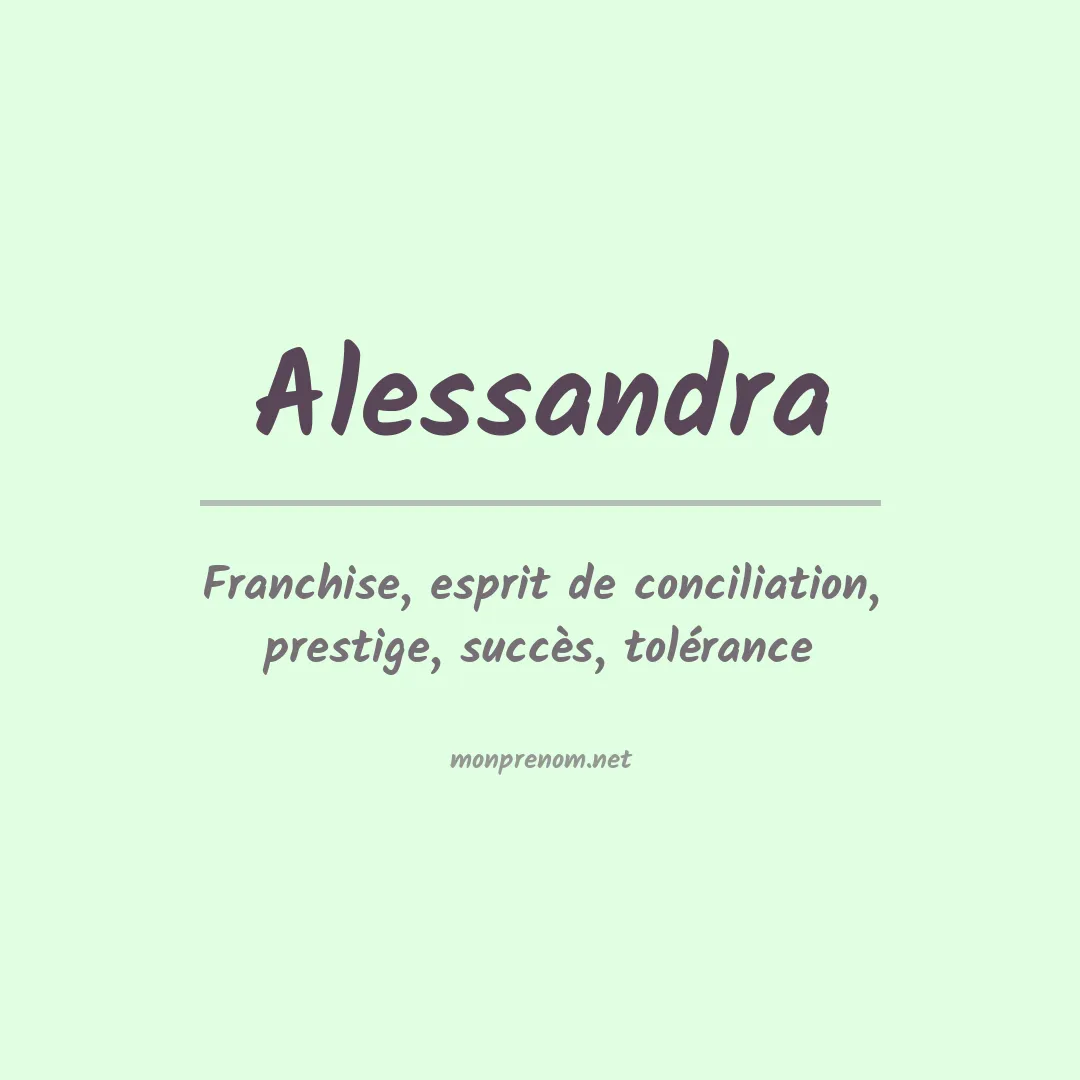 Prénom Alessandra