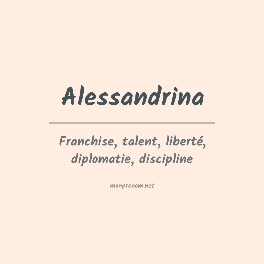 Prénom Alessandrina
