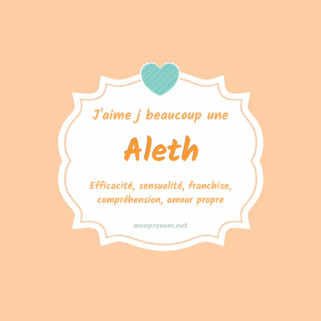 J'aime beaucoup Aleth