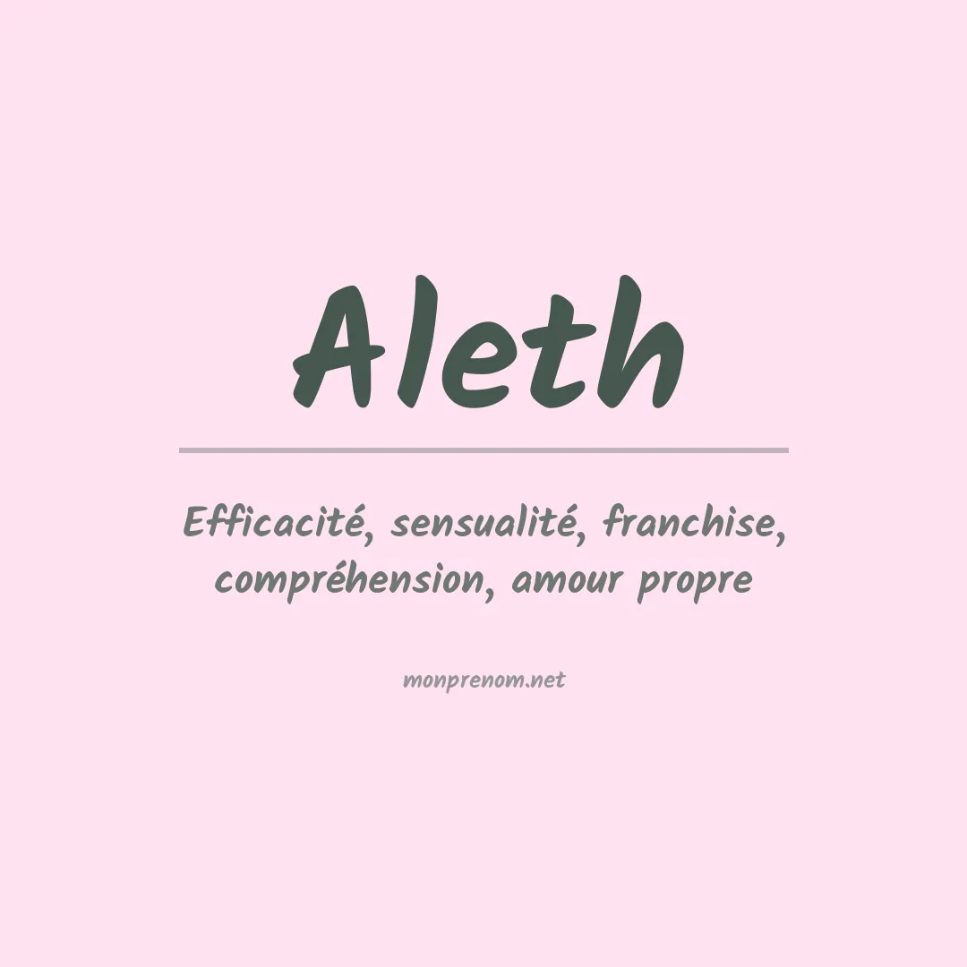 Signification du prénom Aleth