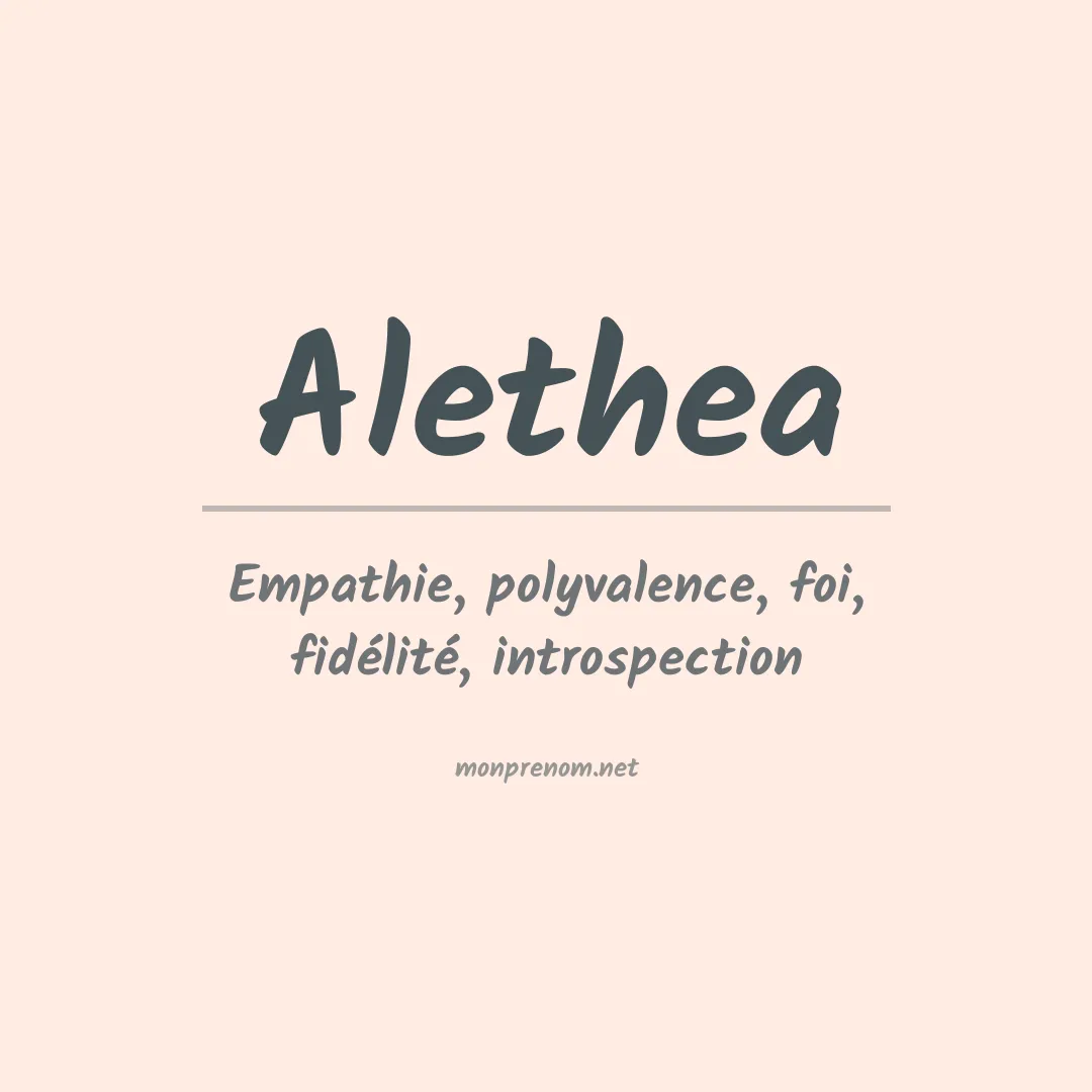 Signification du prénom Alethea