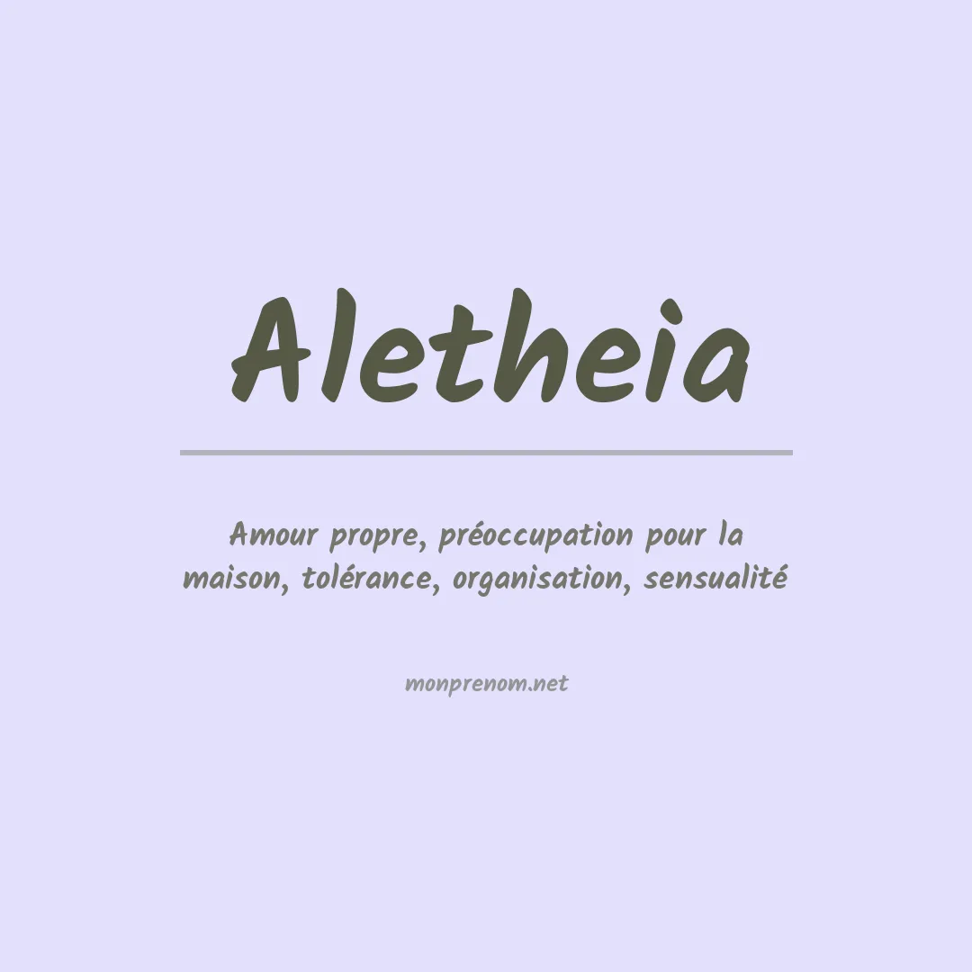 Signification du prénom Aletheia
