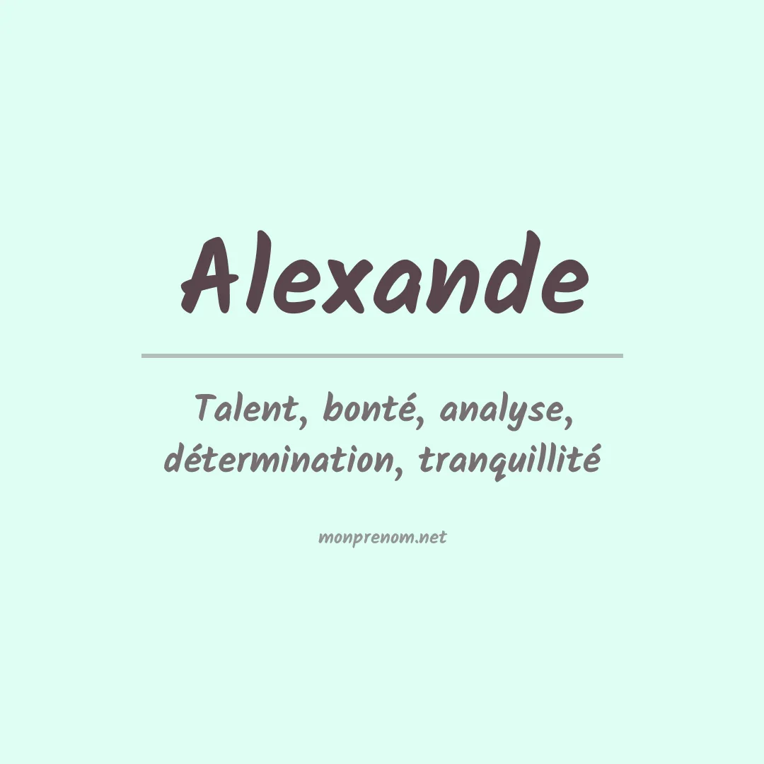 Prénom Alexande