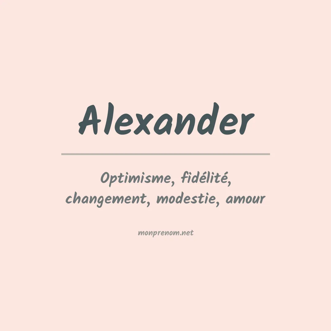 Prénom Alexander
