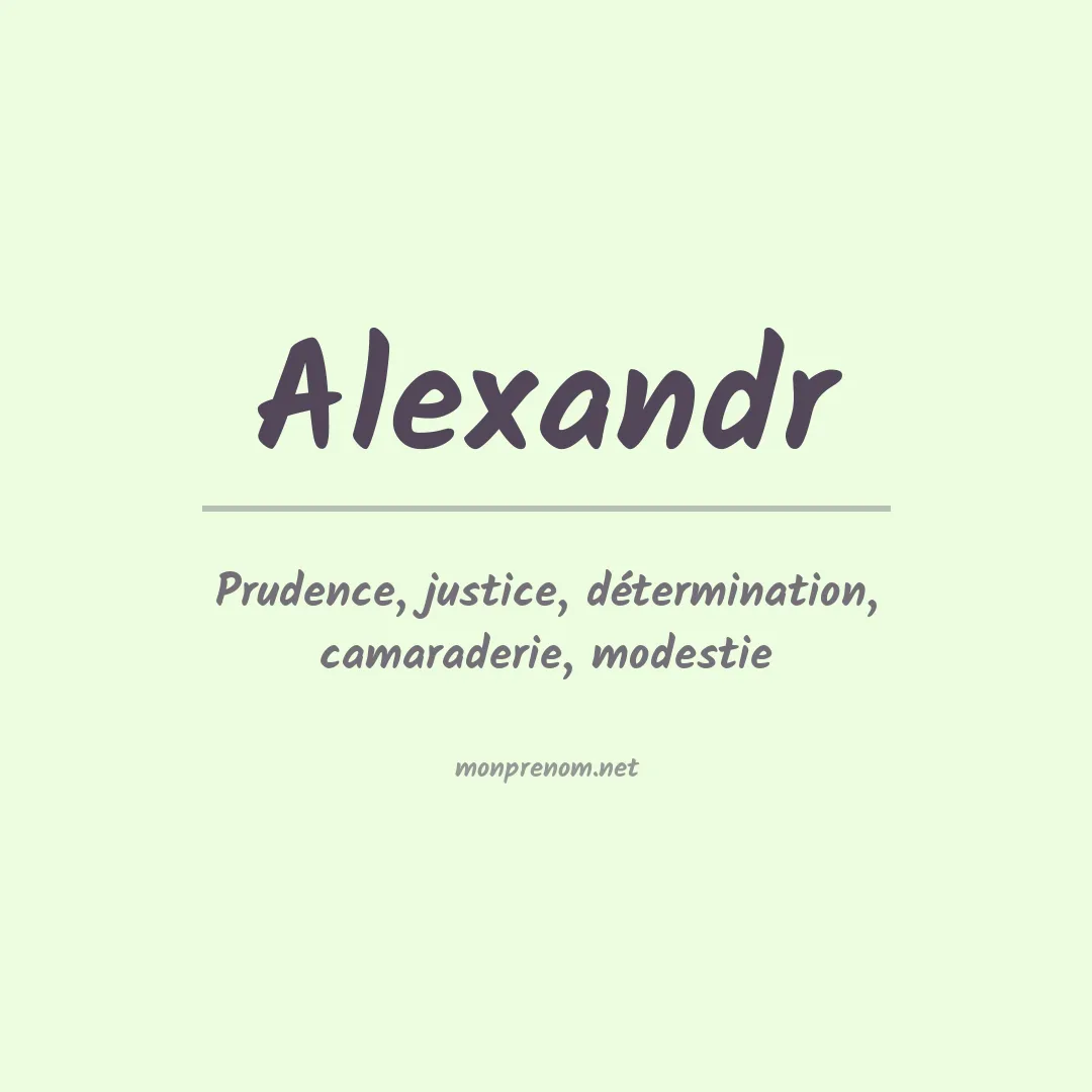 Signification du prénom Alexandr