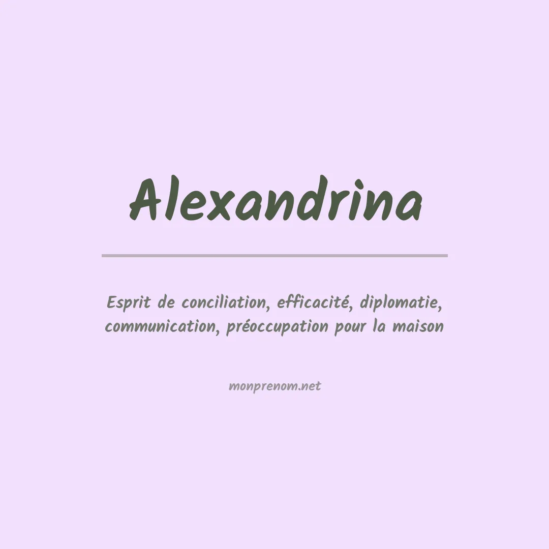 Prénom Alexandrina