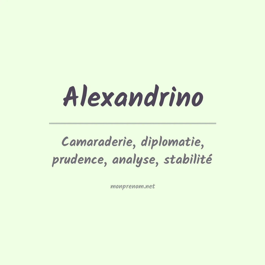 Prénom Alexandrino