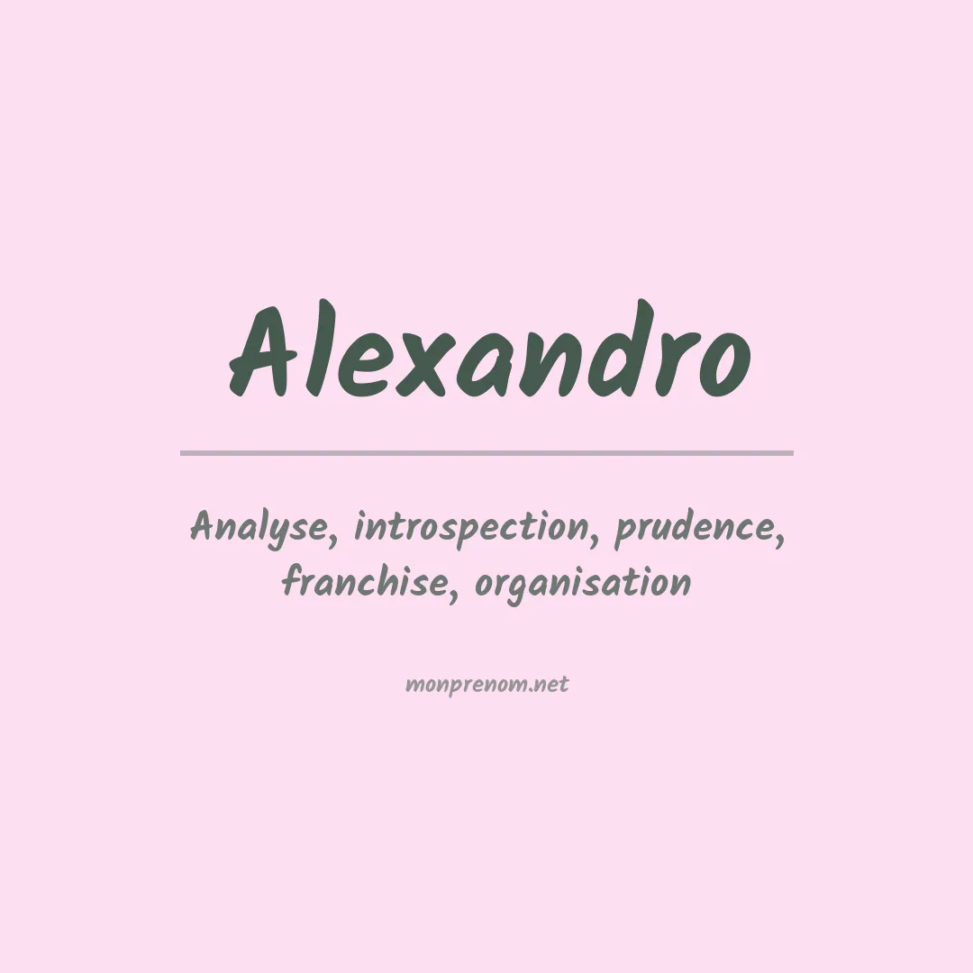 Prénom Alexandro