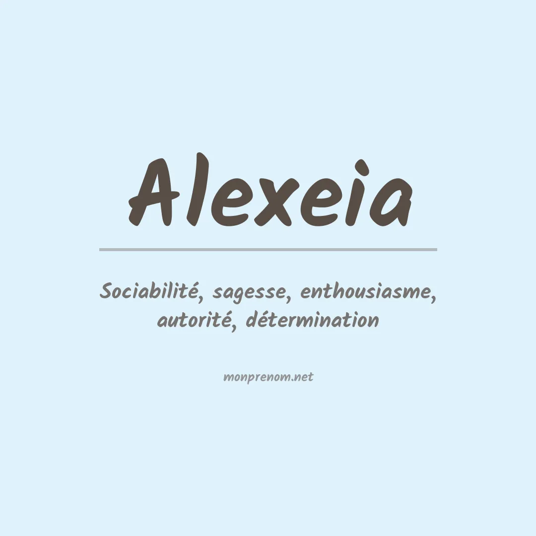 Prénom Alexeia