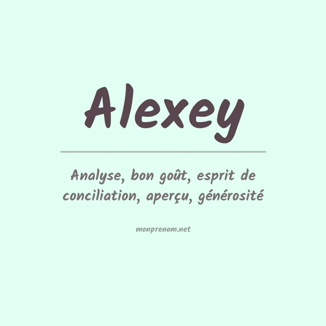 Prénom Alexey