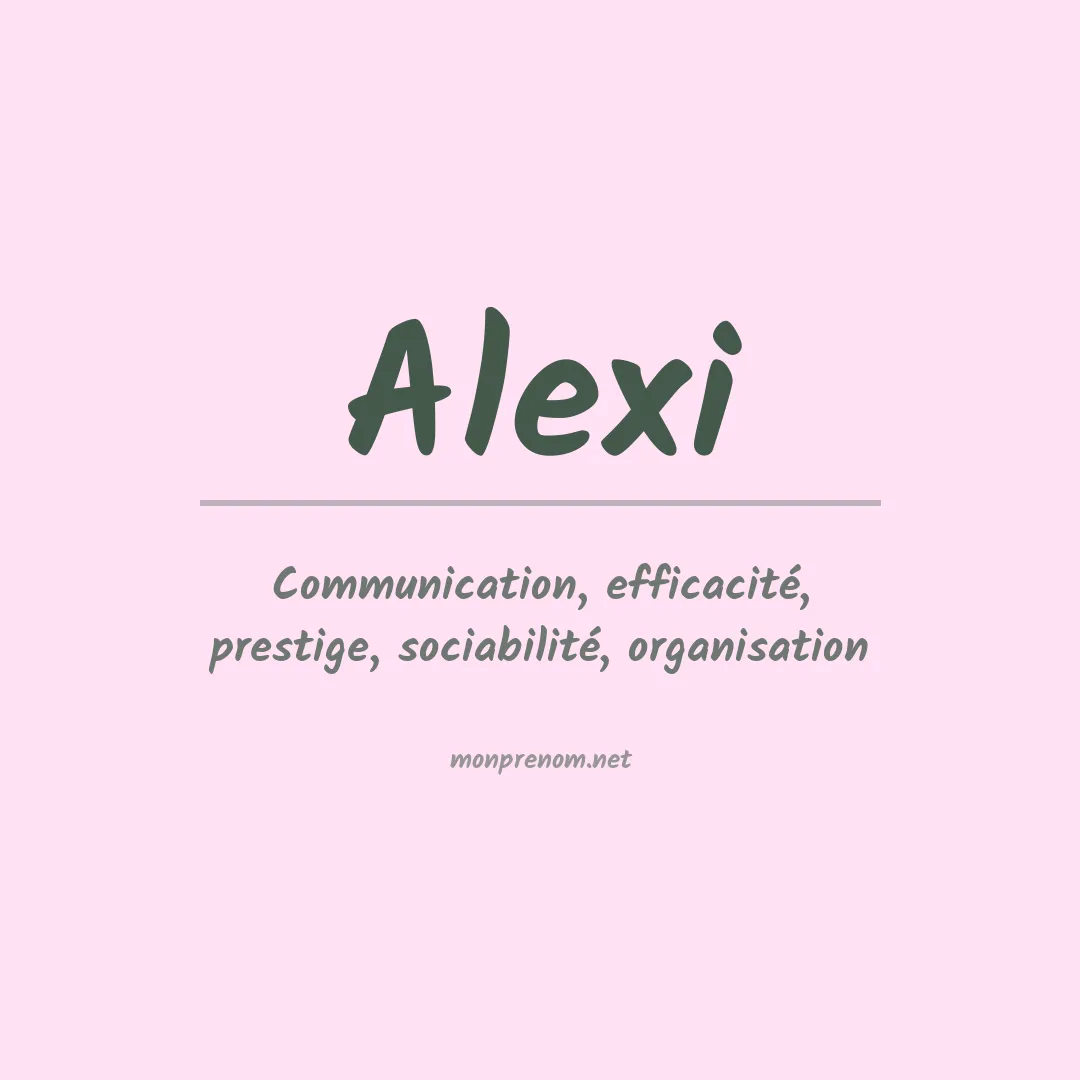 Prénom Alexi