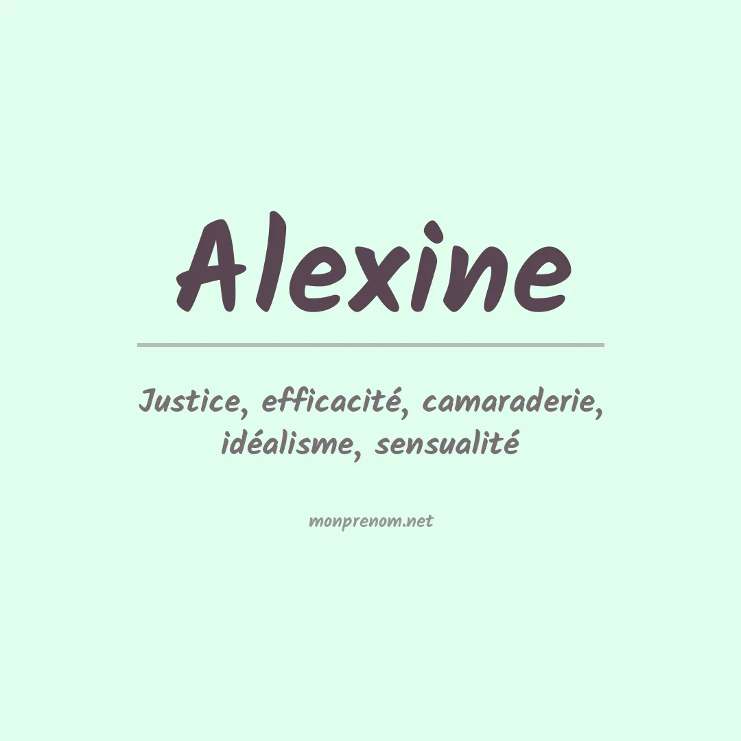 Signification du prénom Alexine