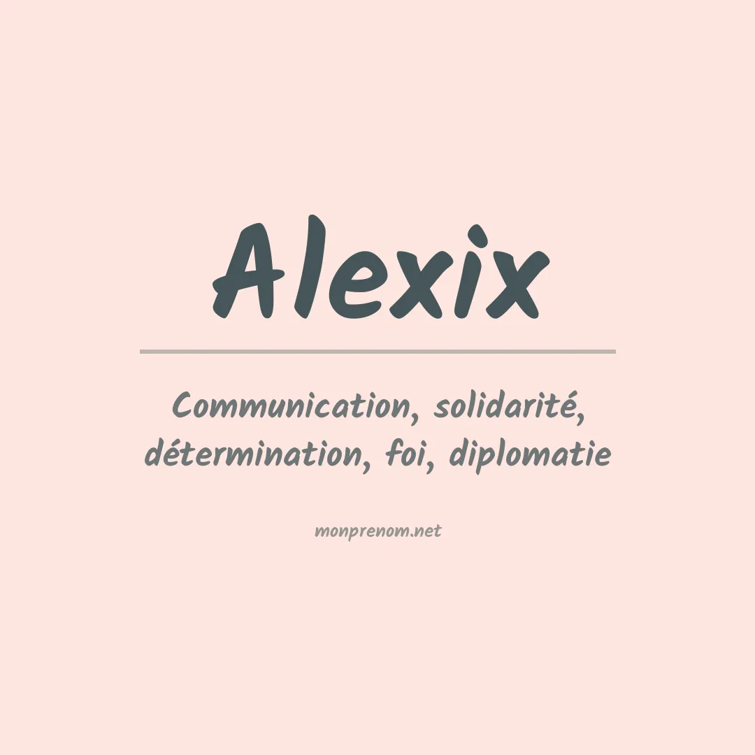 Prénom Alexix