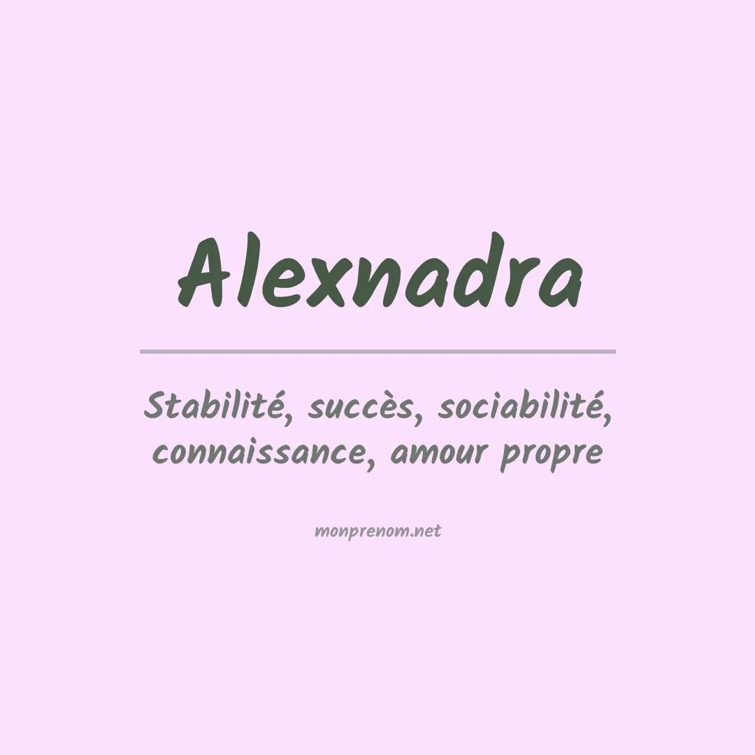 Signification du prénom Alexnadra