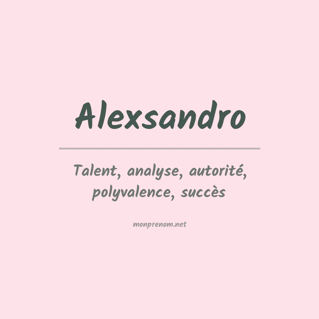 Prénom Alexsandro