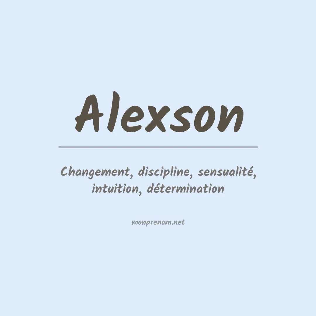 Prénom Alexson