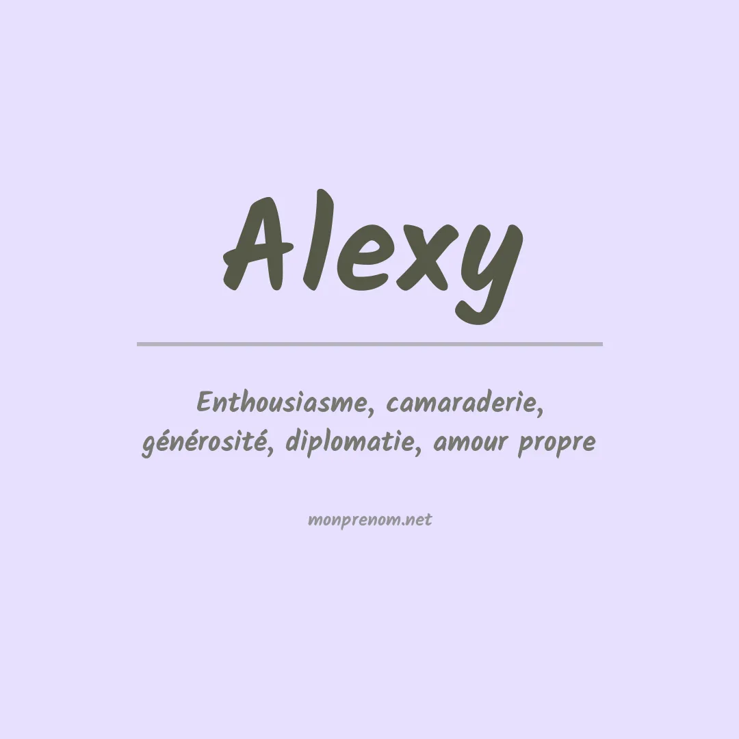 Prénom Alexy