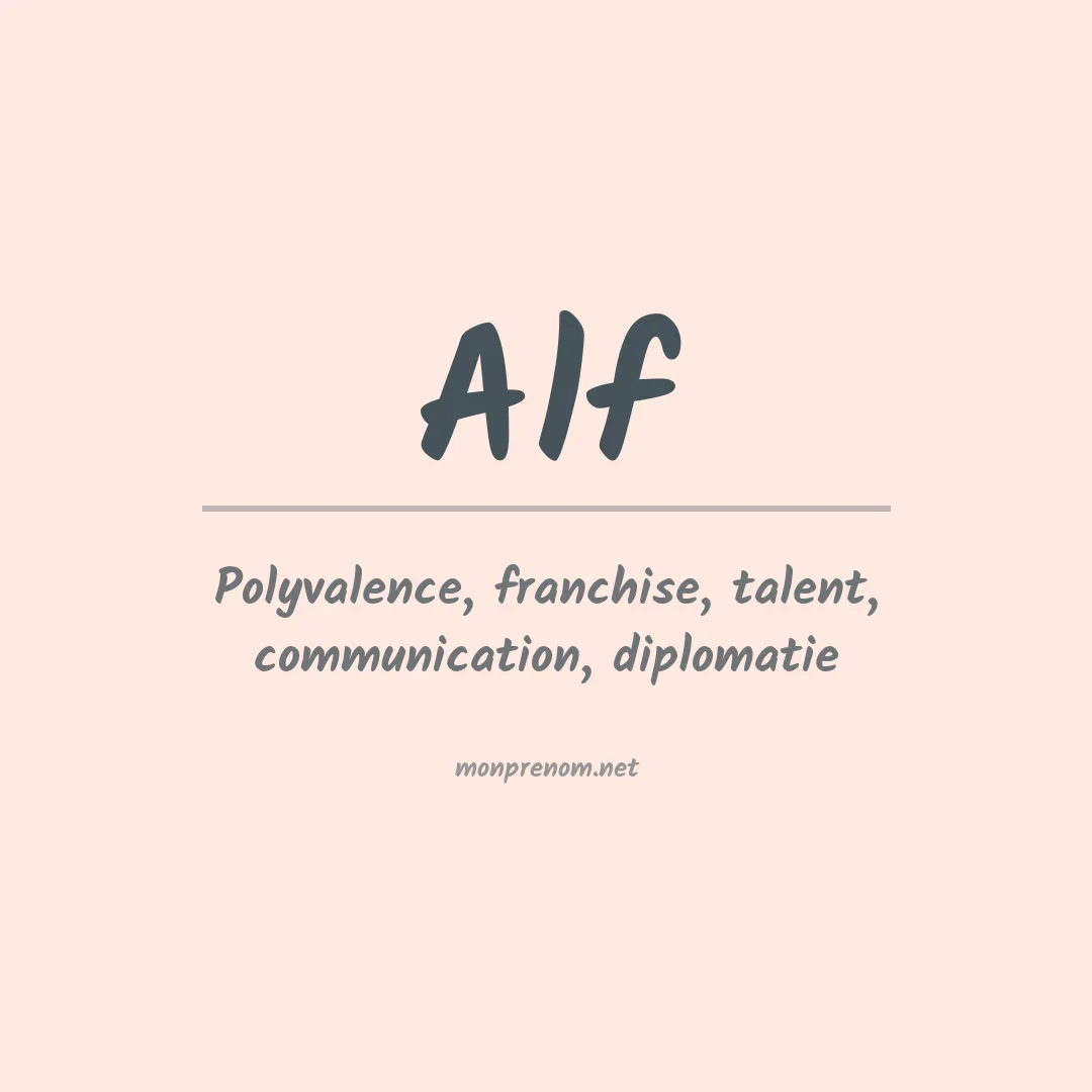 Prénom Alf