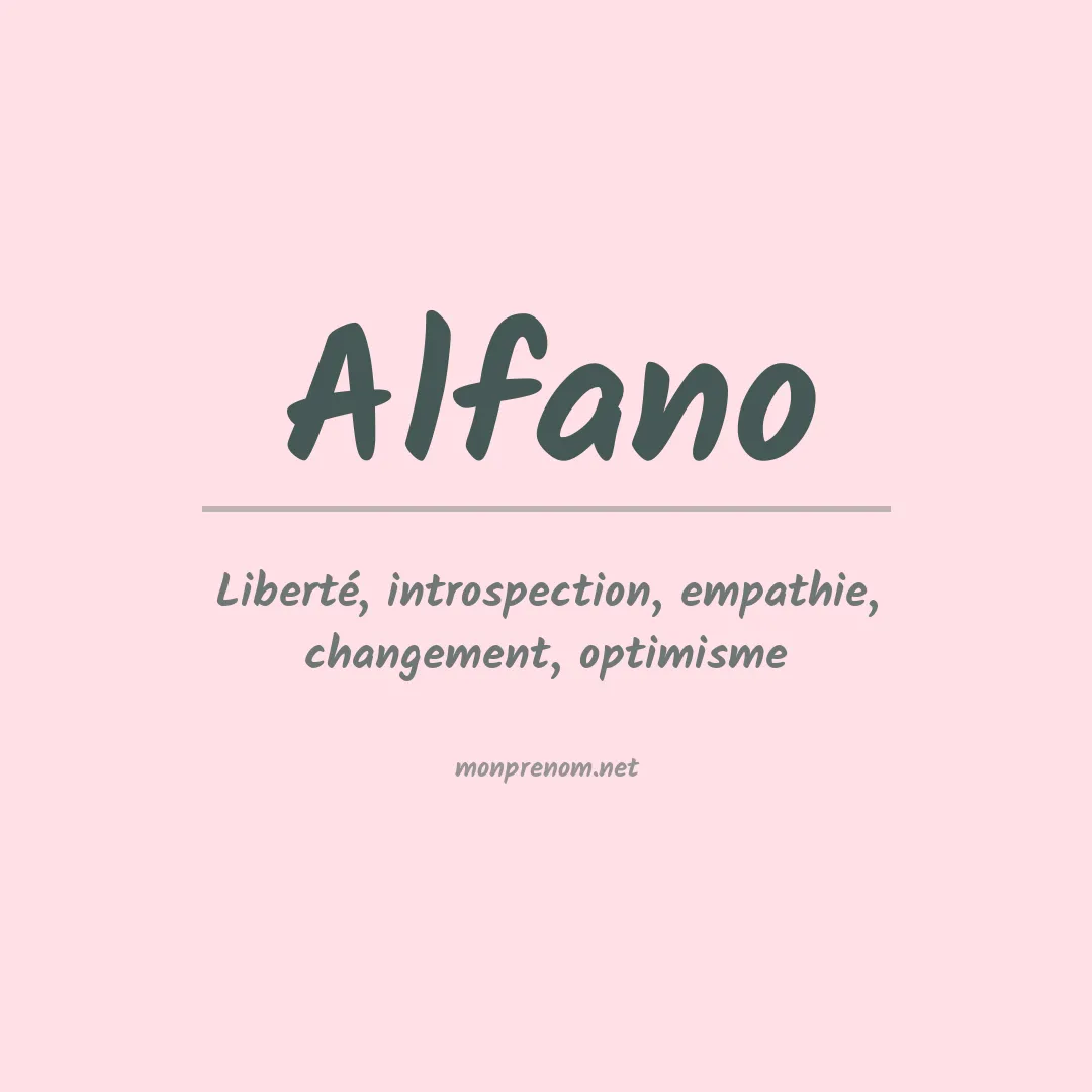 Prénom Alfano
