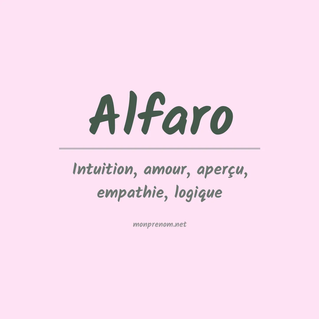 Prénom Alfaro