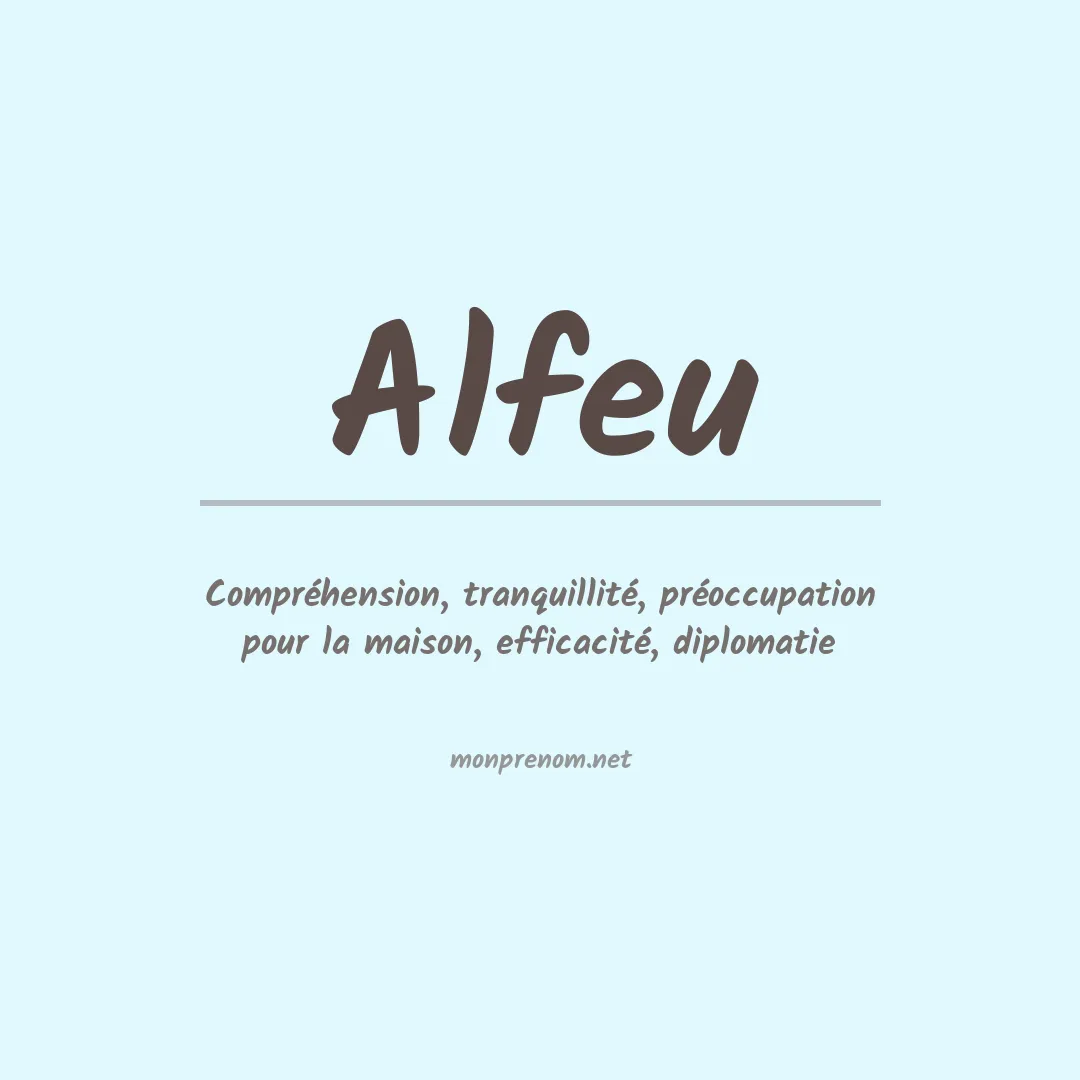 Signification du prénom Alfeu