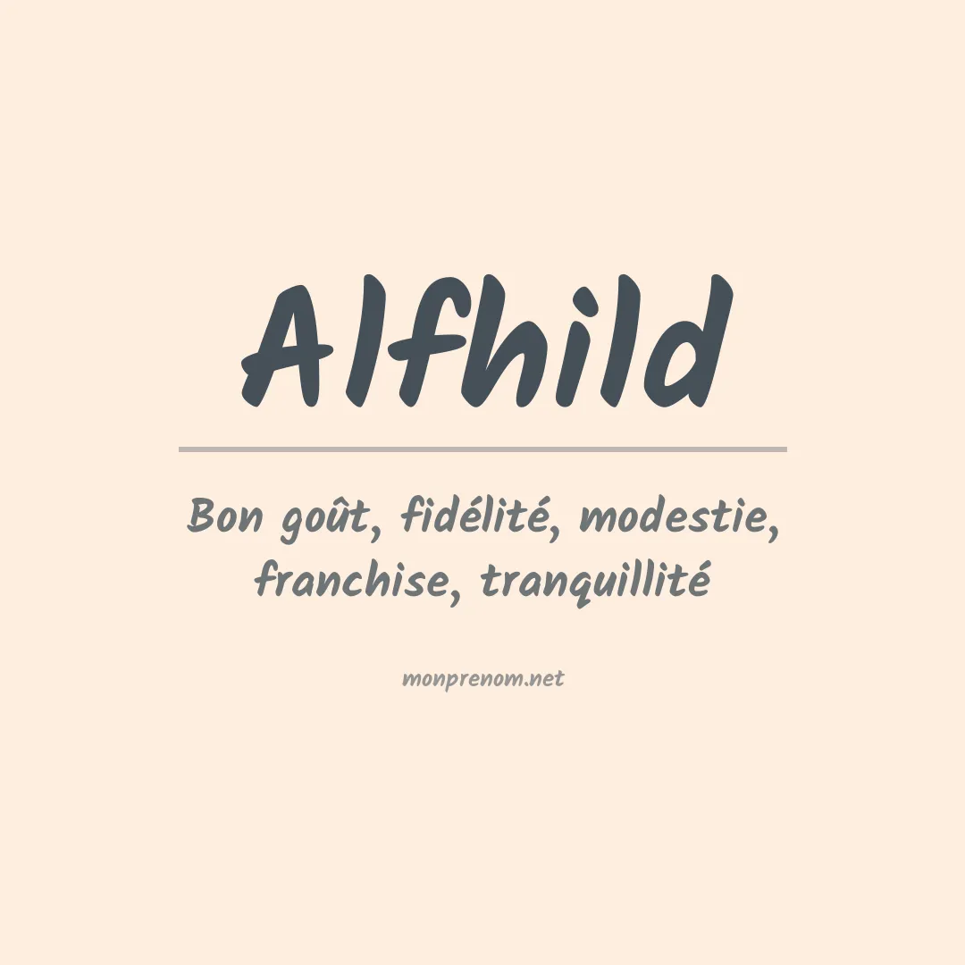 Prénom Alfhild