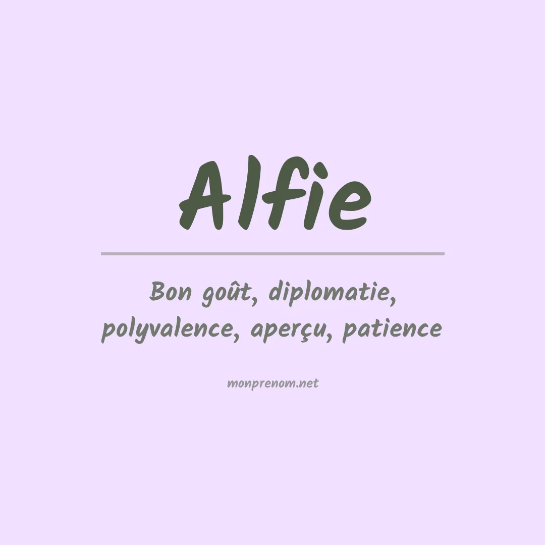 Prénom Alfie