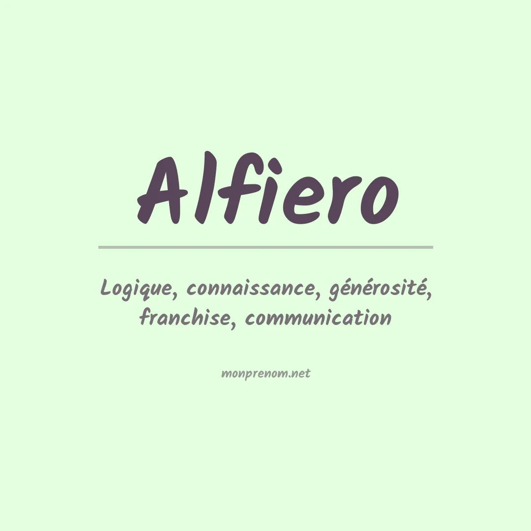 Signification du prénom Alfiero