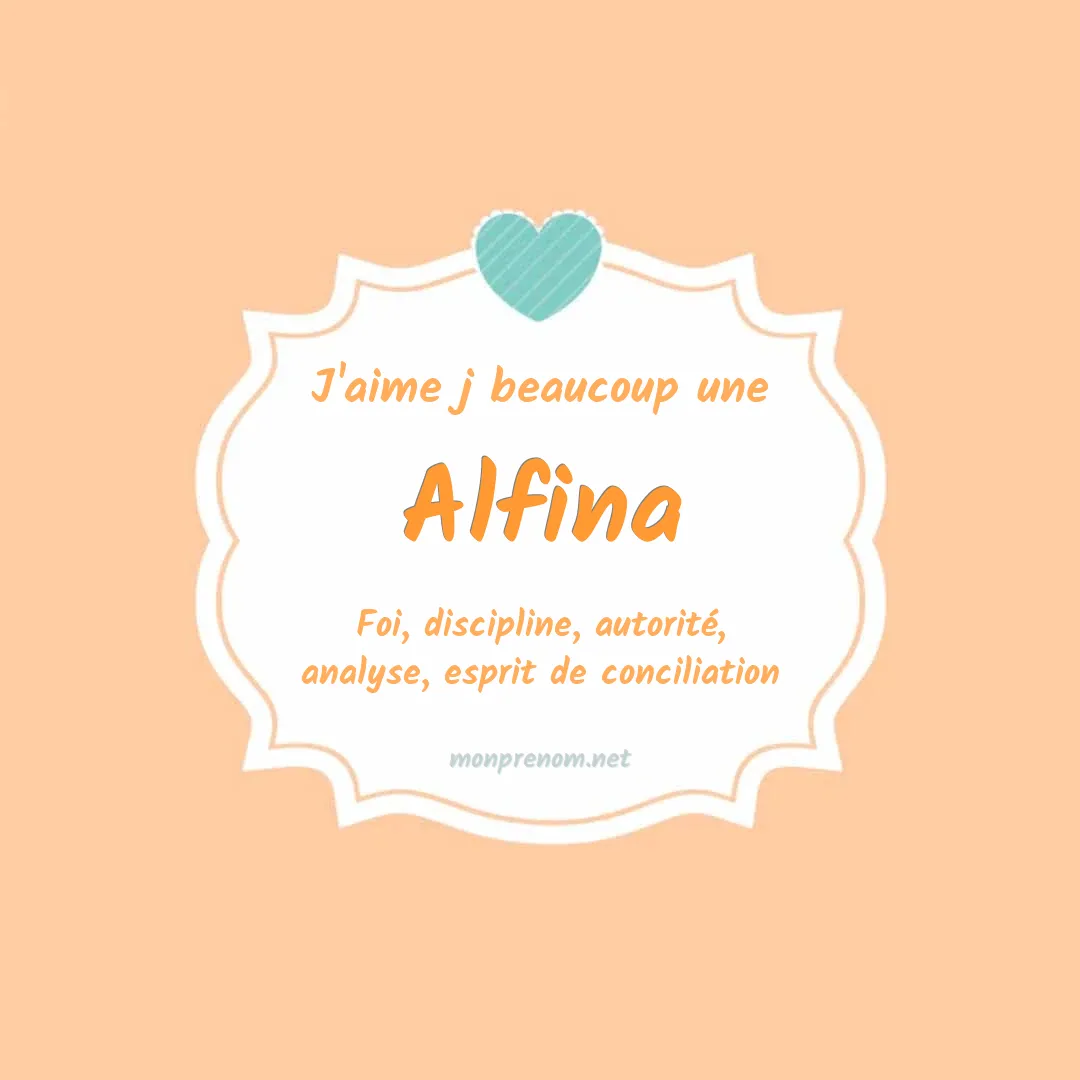 J'aime beaucoup Alfina