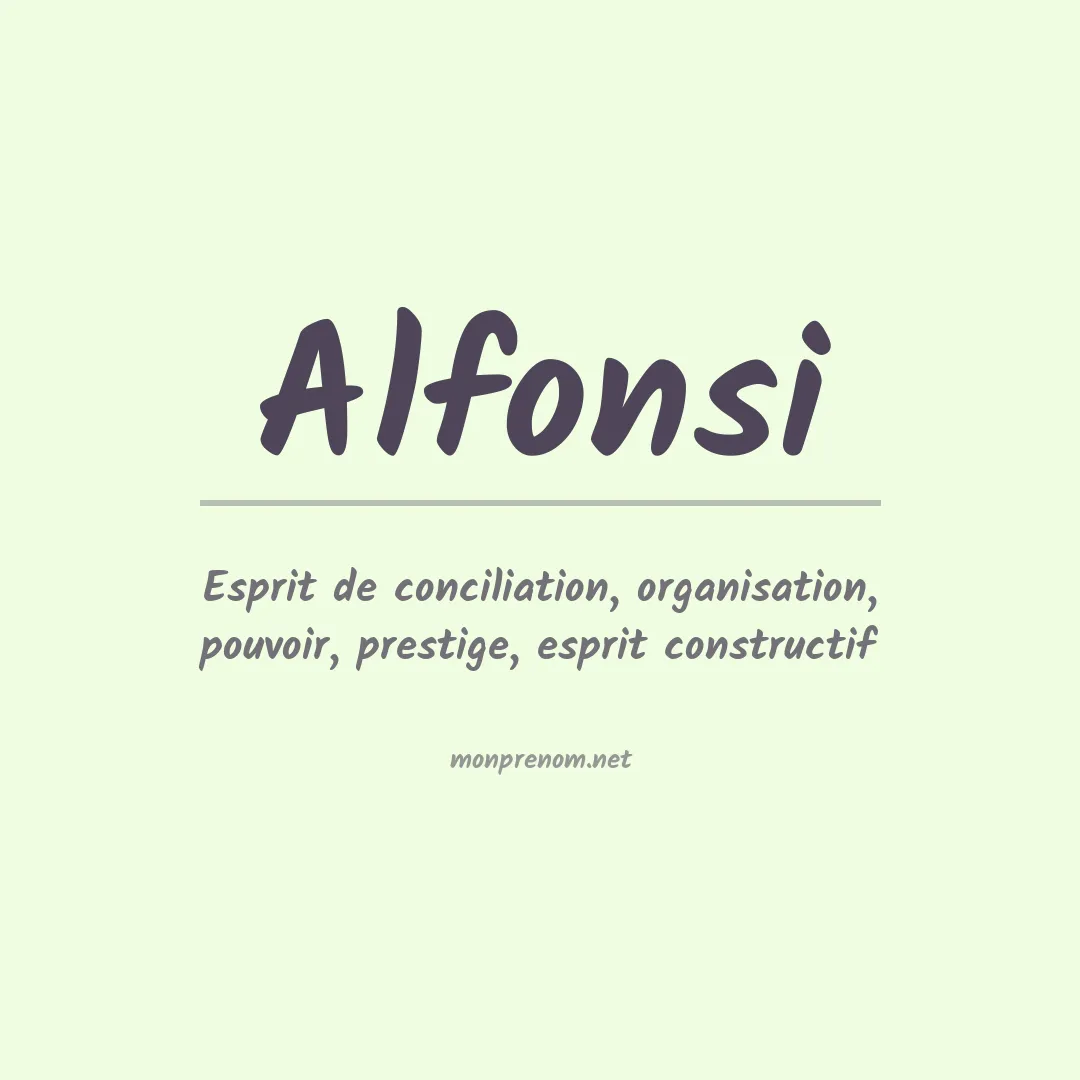 Prénom Alfonsi