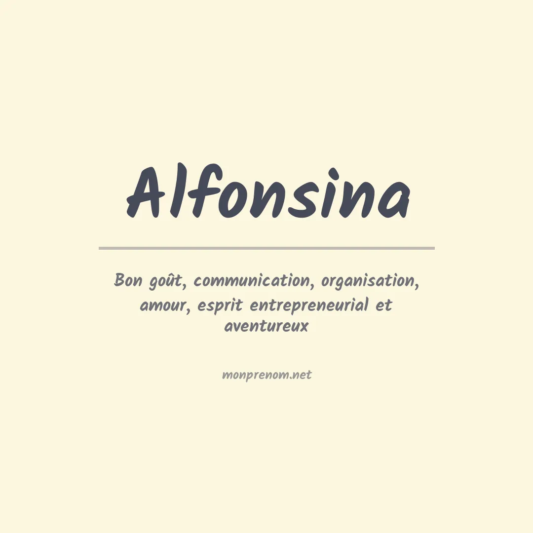 Prénom Alfonsina