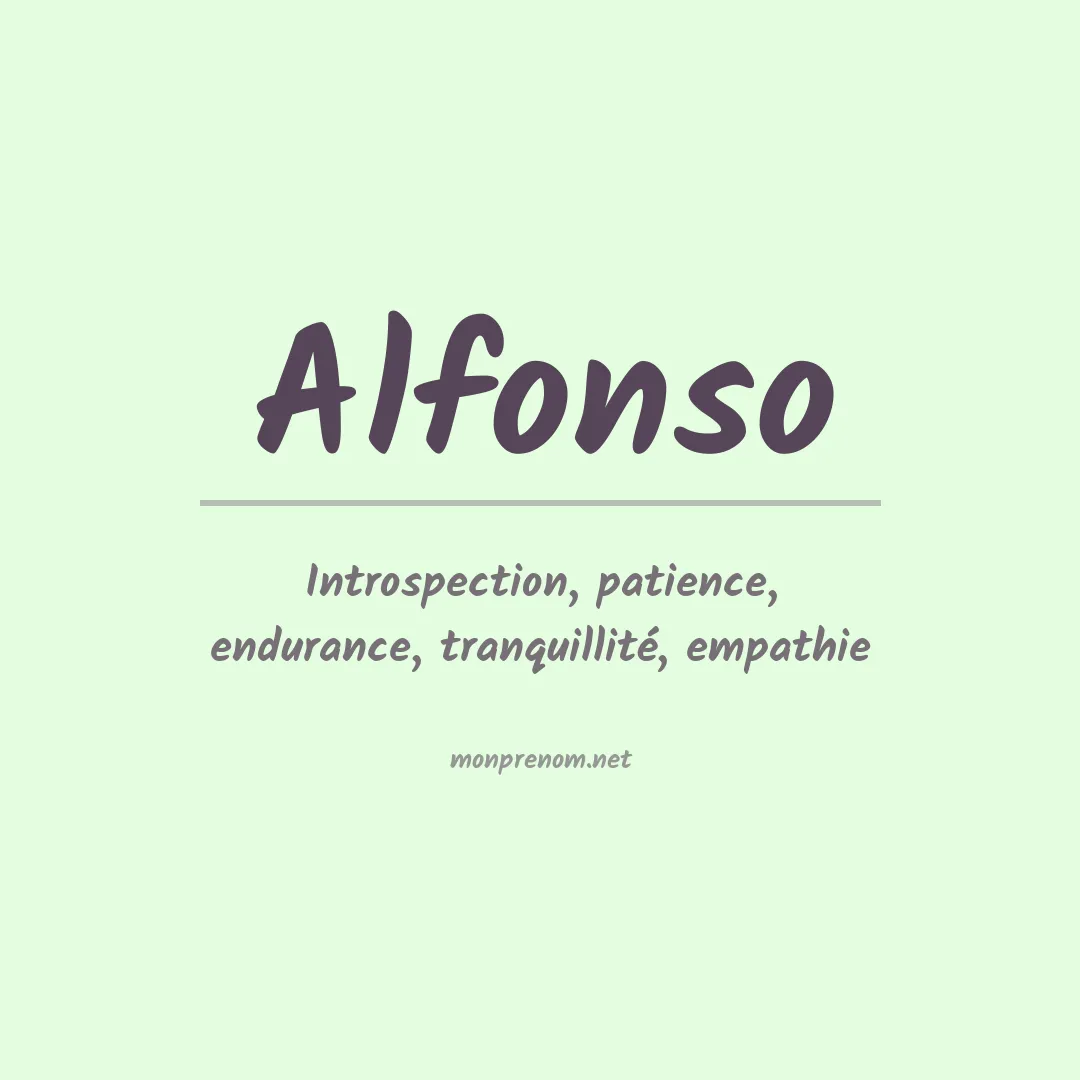 Prénom Alfonso