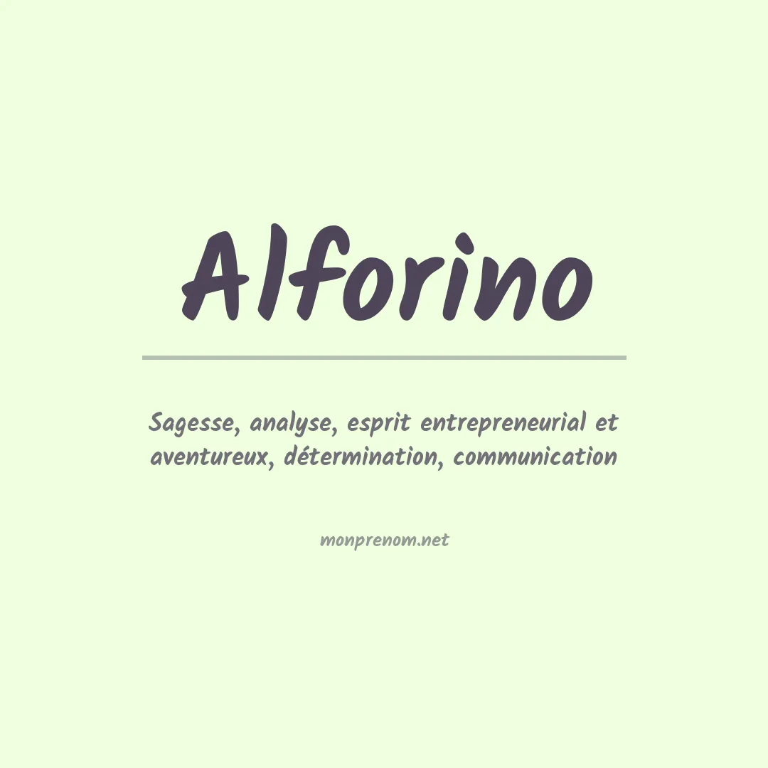 Signification du prénom Alforino