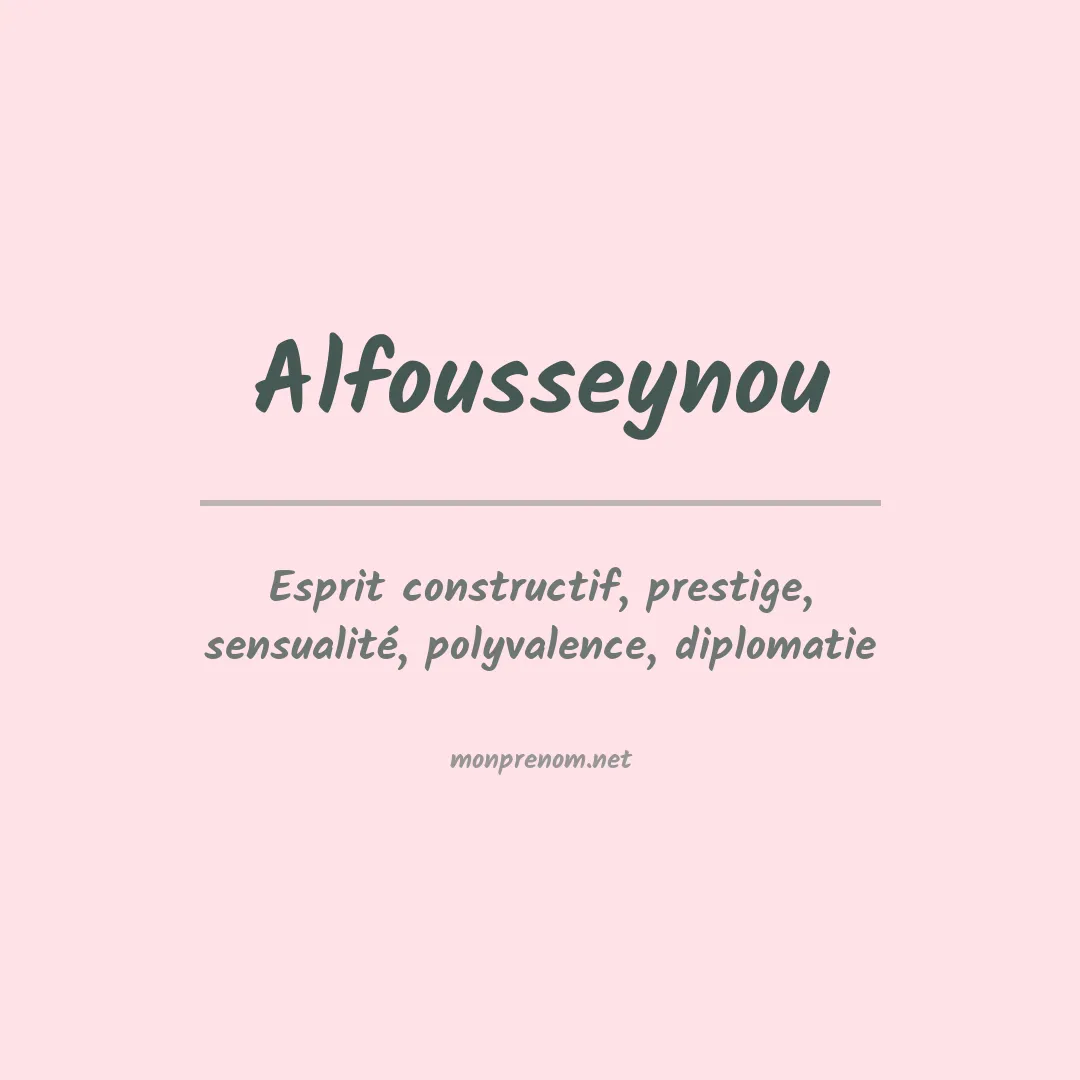 Prénom Alfousseynou