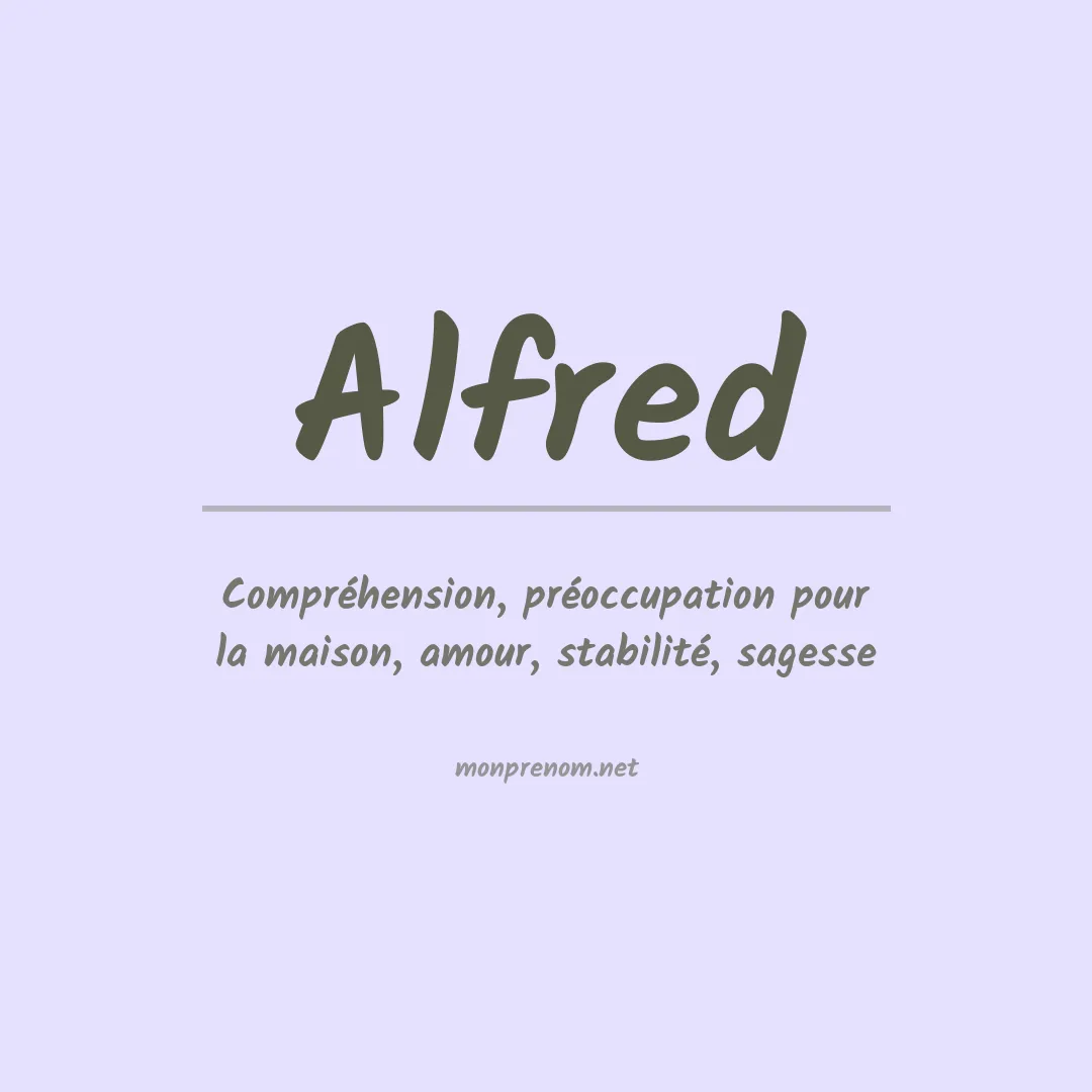 Prénom Alfred