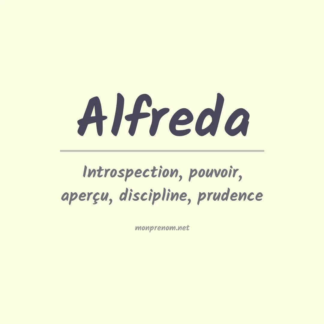 Signification du prénom Alfreda